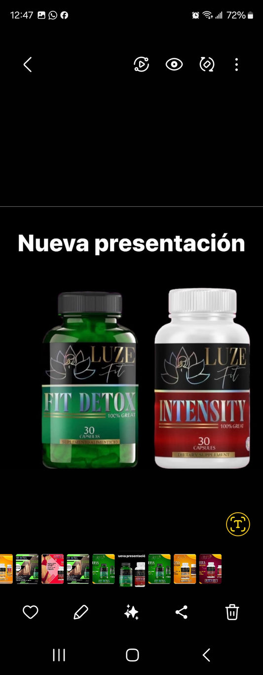 Luze Fit intensity y Fit Detox